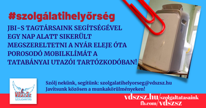 JBI-s tagtársaink közreműködésével ismét működik a nyár eleje óta rossz mobilklíma!