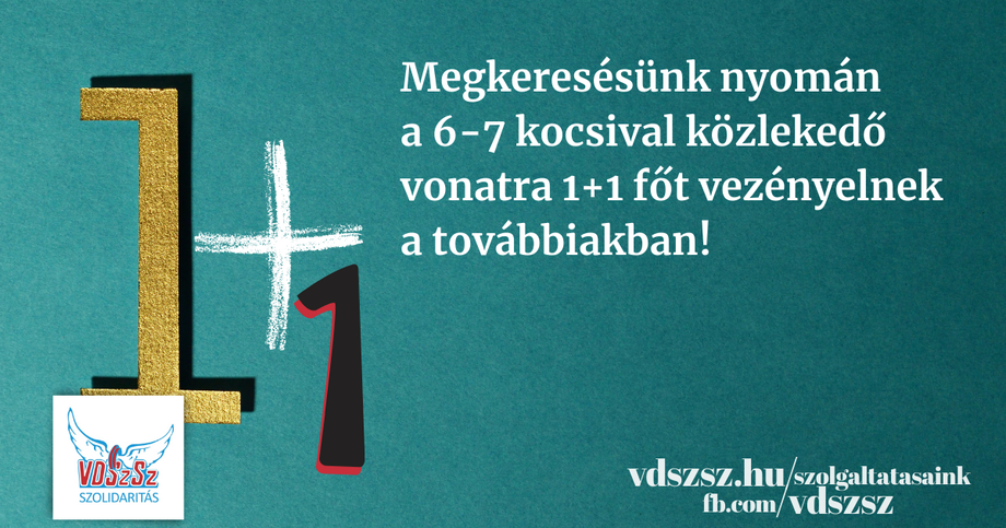 Megkeresésünk nyomán a hat-hét kocsival közlekedő vonatra 1+1 főt vezényelnek a továbbiakban!