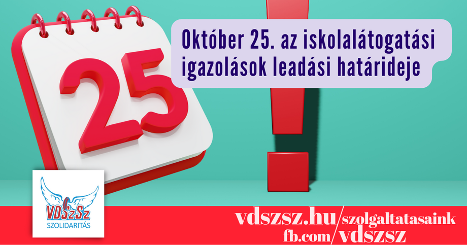 Október 25. az iskolalátogatási igazolások leadási határideje