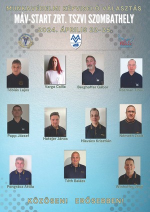 Szombathely TSZVI: szavazzatok üzemi tanácstag- és munkavédelmi képviselő-jelöltjeinkre!