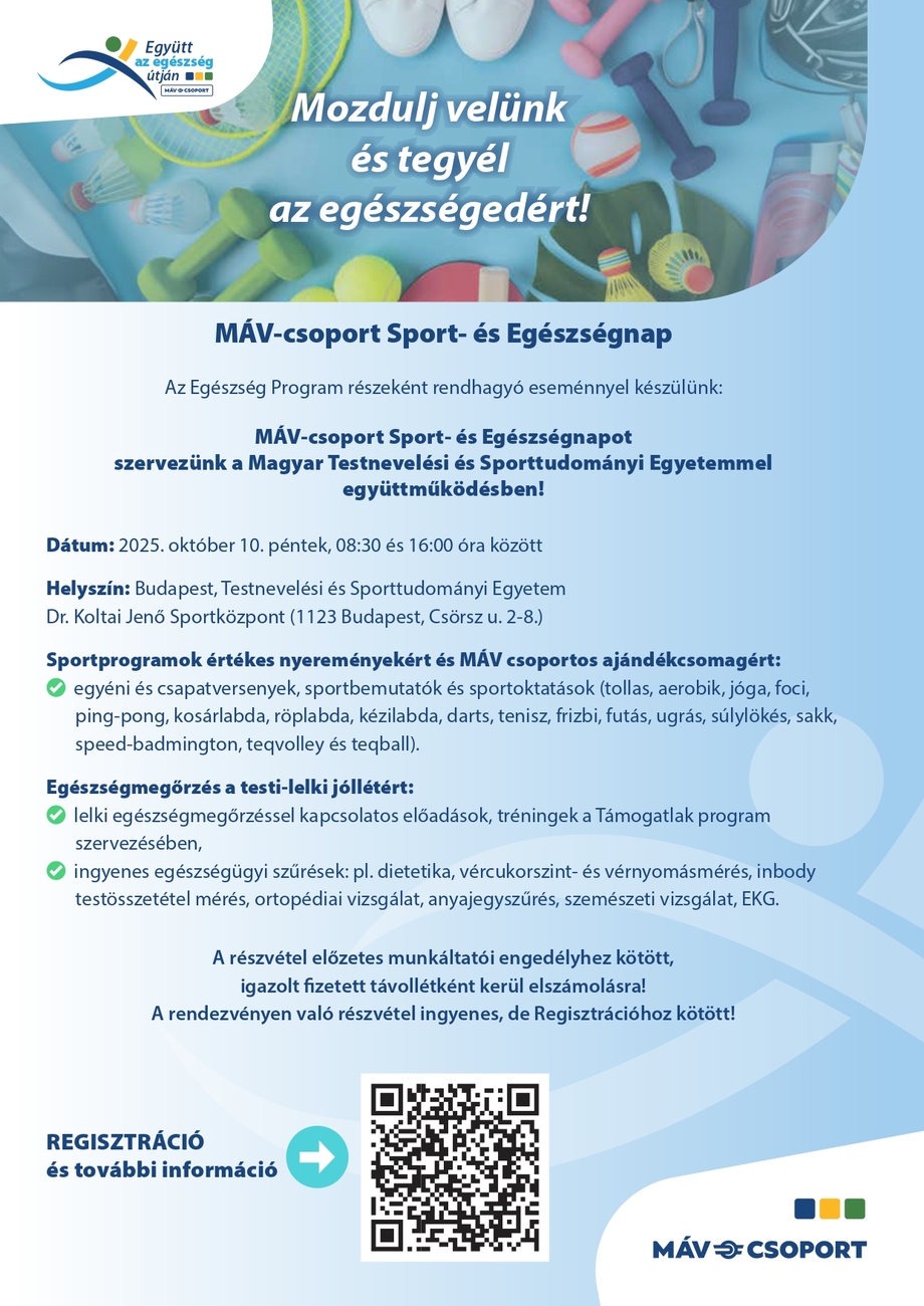 Október 10.: Sport- és Egészségnap